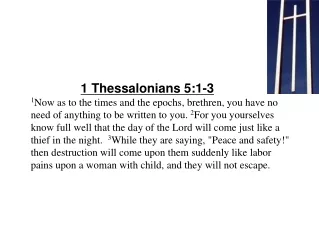 1 Thessalonians 5:1-3