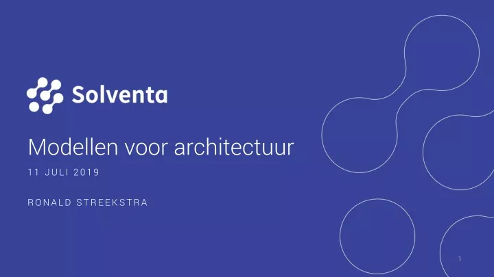 modellen voor architectuur