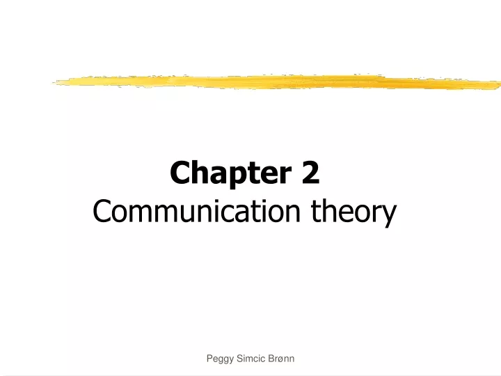 chapter 2 communication theory