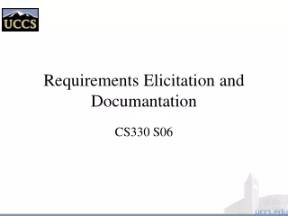 Requirements Elicitation and Documantation