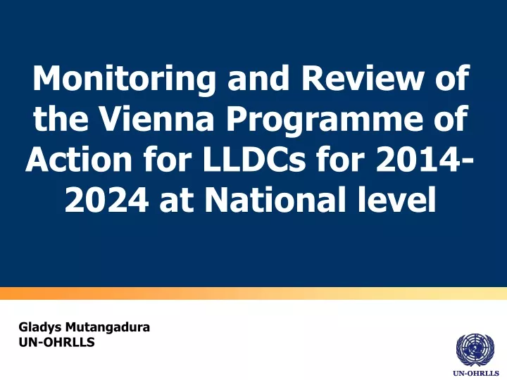 monitoring and review of the vienna programme