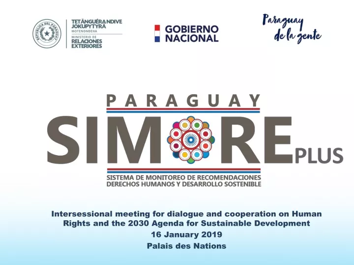 intersessional meeting for dialogue