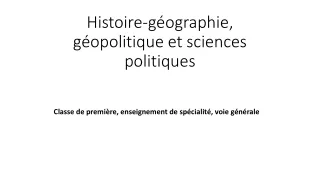 Histoire-géographie, géopolitique et sciences politiques