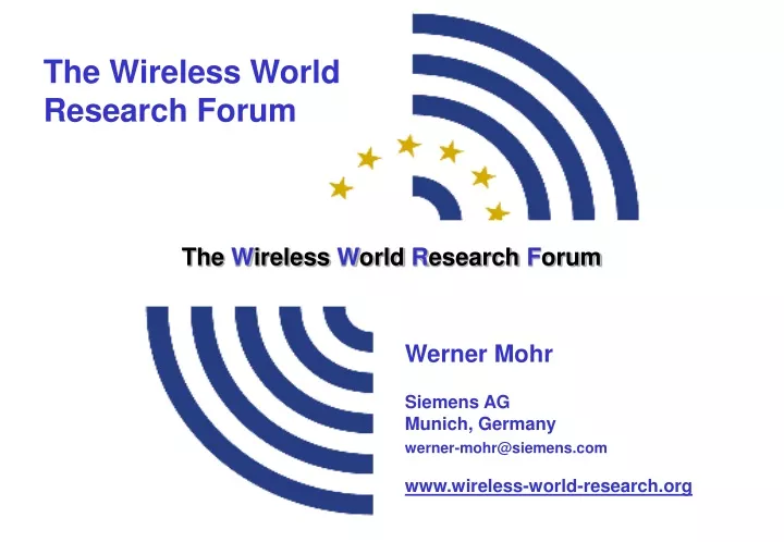 the wireless world research forum