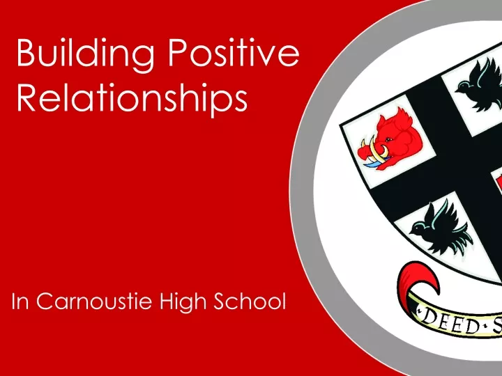 building positive relationships