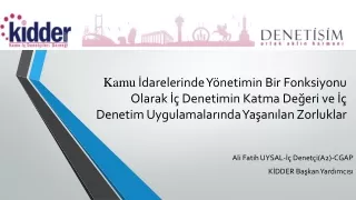 Ali Fatih UYSAL-İç Denetçi(A2)-CGAP KİDDER Başkan Yardımcısı