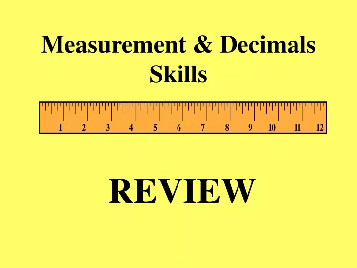 measurement decimals skills
