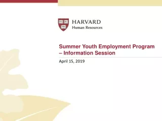 Summer Youth Employment Program – Information Session