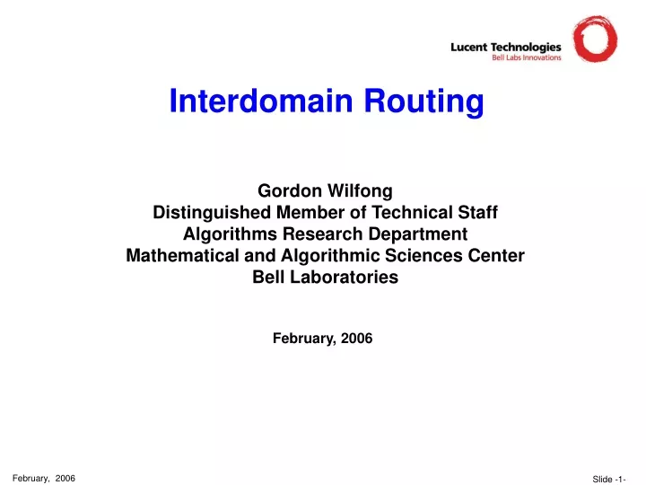 interdomain routing