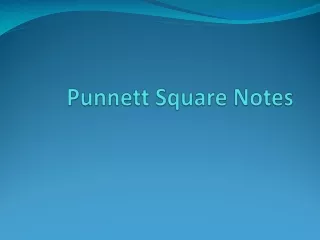 Punnett  Square Notes