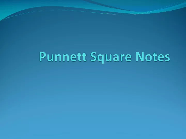 punnett square notes