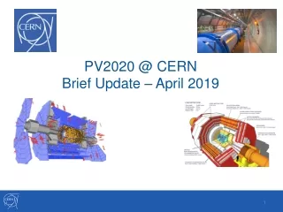 PV2020 @ CERN Brief Update – April 2019