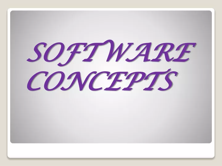software concepts