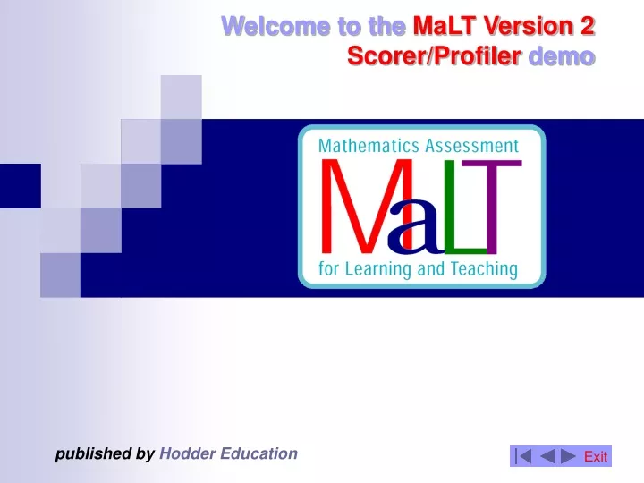 welcome to the malt version 2 scorer profiler demo
