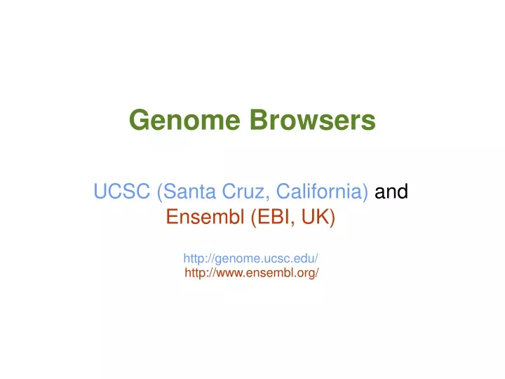 genome browsers