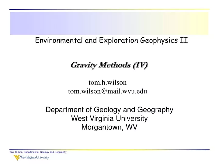 environmental and exploration geophysics ii