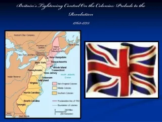 Britain’s Tightening Control On the Colonies: Prelude to the Revolution 1763-1775