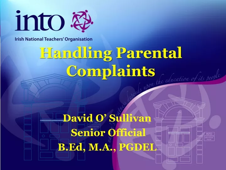 handling parental complaints