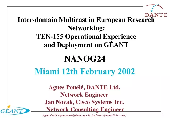 inter domain multicast in european research