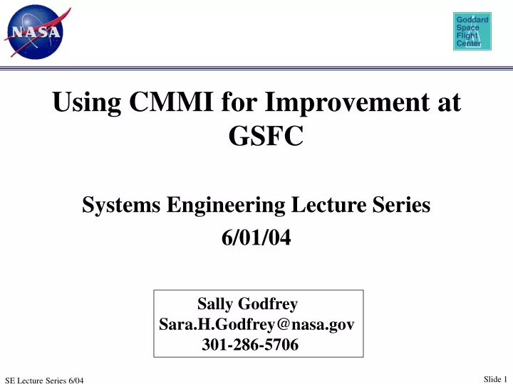 using cmmi for improvement at gsfc systems