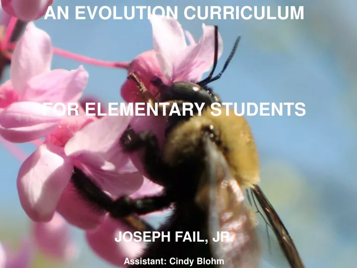 an evolution curriculum for elementary students