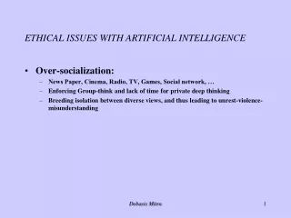 ETHICAL ISSUES WITH ARTIFICIAL INTELLIGENCE