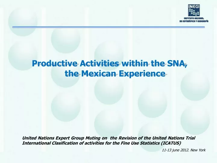 productive activities within the sna the mexican