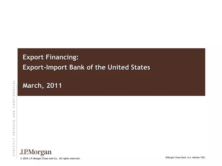 export financing export import bank of the united