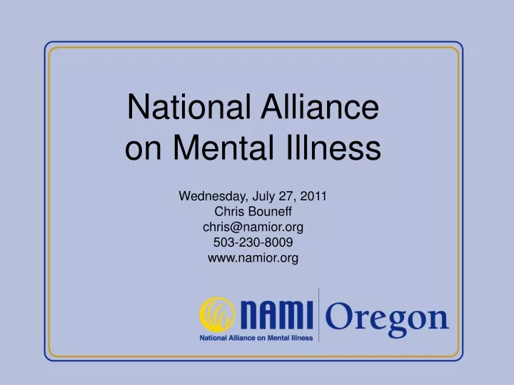 national alliance on mental illness wednesday