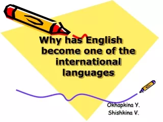 Why has English become one of the international languages