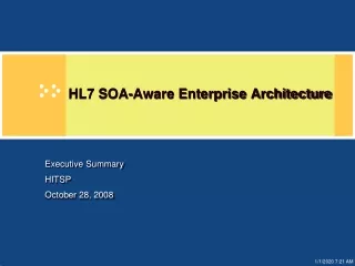 HL7 SOA-Aware Enterprise Architecture