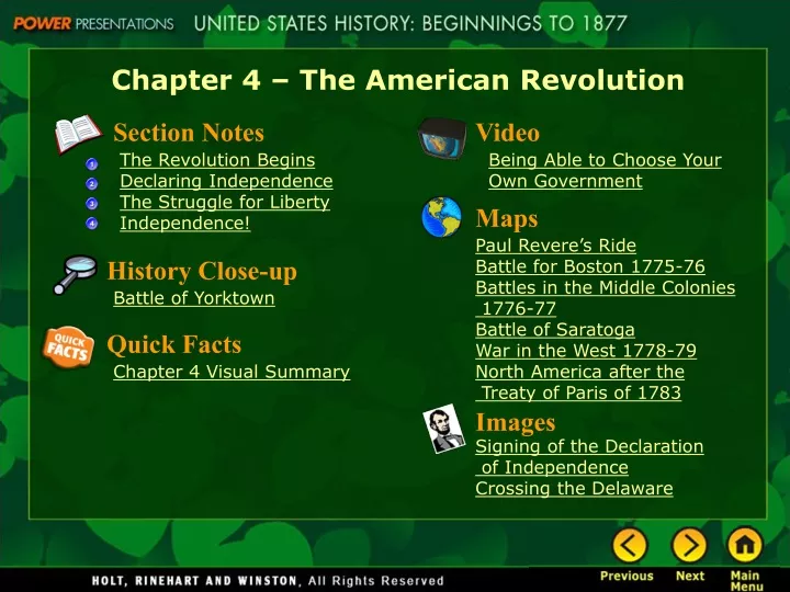 chapter 4 the american revolution