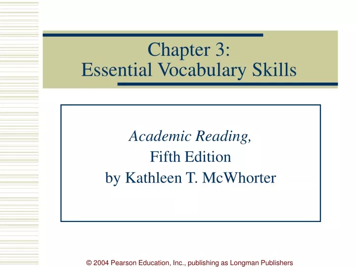 chapter 3 essential vocabulary skills