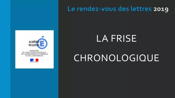 la frise chronologique