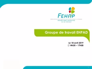 Groupe de travail EHPAD