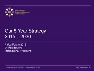 Our 5 Year Strategy 2015 – 2020