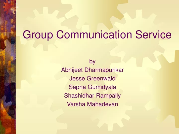 group communication service