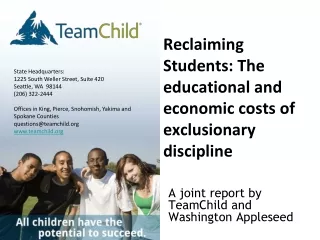 Reclaiming Students: The educational and economic costs of exclusionary discipline