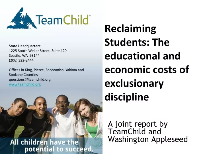 reclaiming students the educational and economic costs of exclusionary discipline