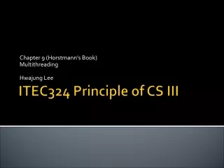 ITEC324 Principle of CS III