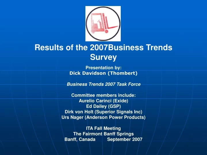 results of the 2007business trends survey