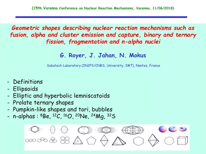 15th varenna conference on nuclear reaction