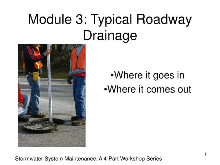 module 3 typical roadway drainage
