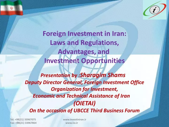 foreign investment in iran laws and regulations