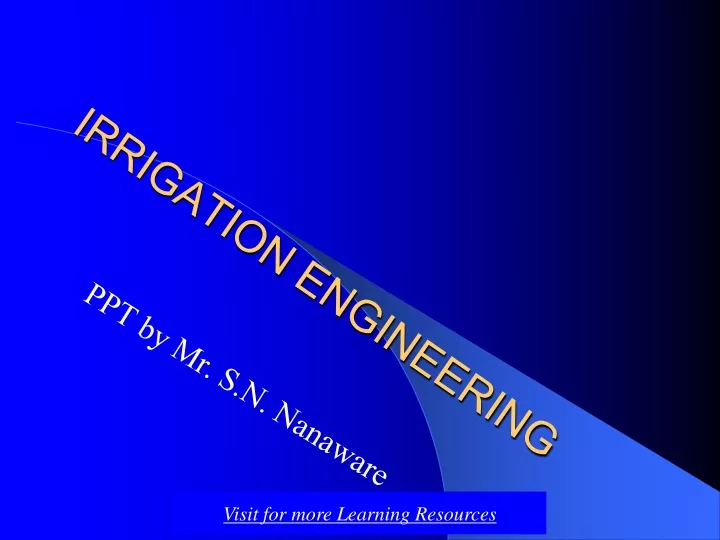 irrigation engineering