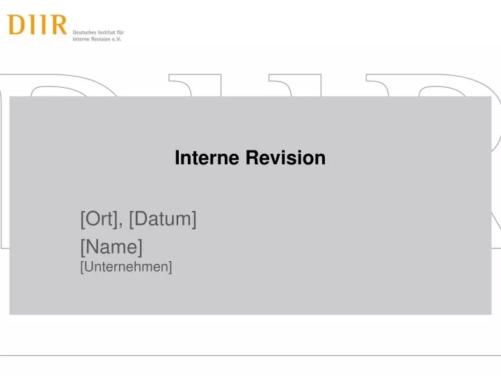 interne revision