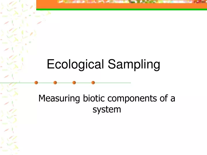 ecological sampling