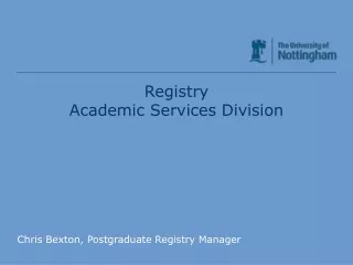 Registry Academic Services Division