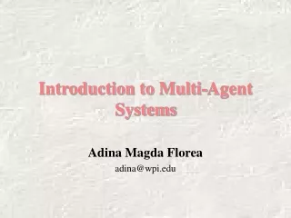 Introduction to Multi-Agent Systems