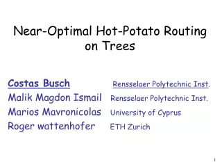 Near-Optimal Hot-Potato Routing on Trees